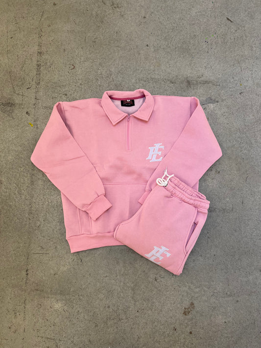 Pink Quarter Zip Suit